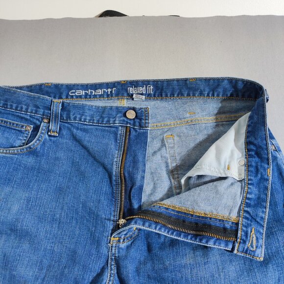 Carhartt Rugged Flex Relaxed Fit jeans men's size 40X34 ink blue colour straight - Picture 10 of 16